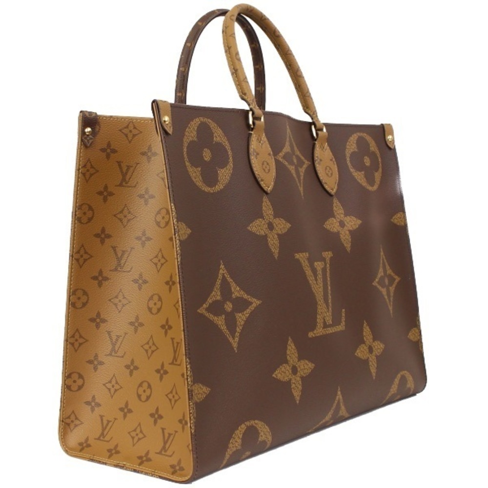 Louis Vuitton On The Go GM Monogram Handbag Brown Beige